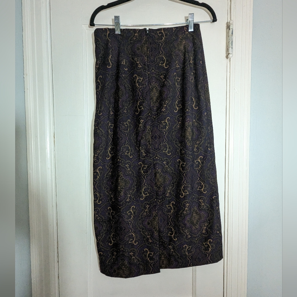 Vintage paisley Skirt rich colored Whimsigoth Academia Vibes - Picture 2 of 4